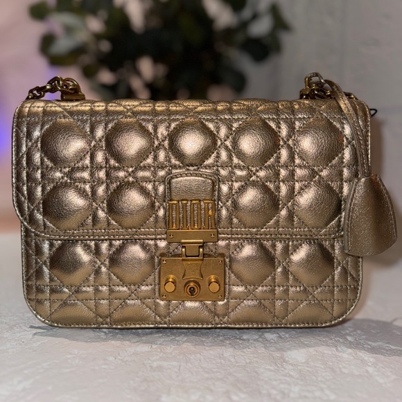 Dior Handbags - Brand New Christian Dior - Gold Dior Addict Shoulder Bag